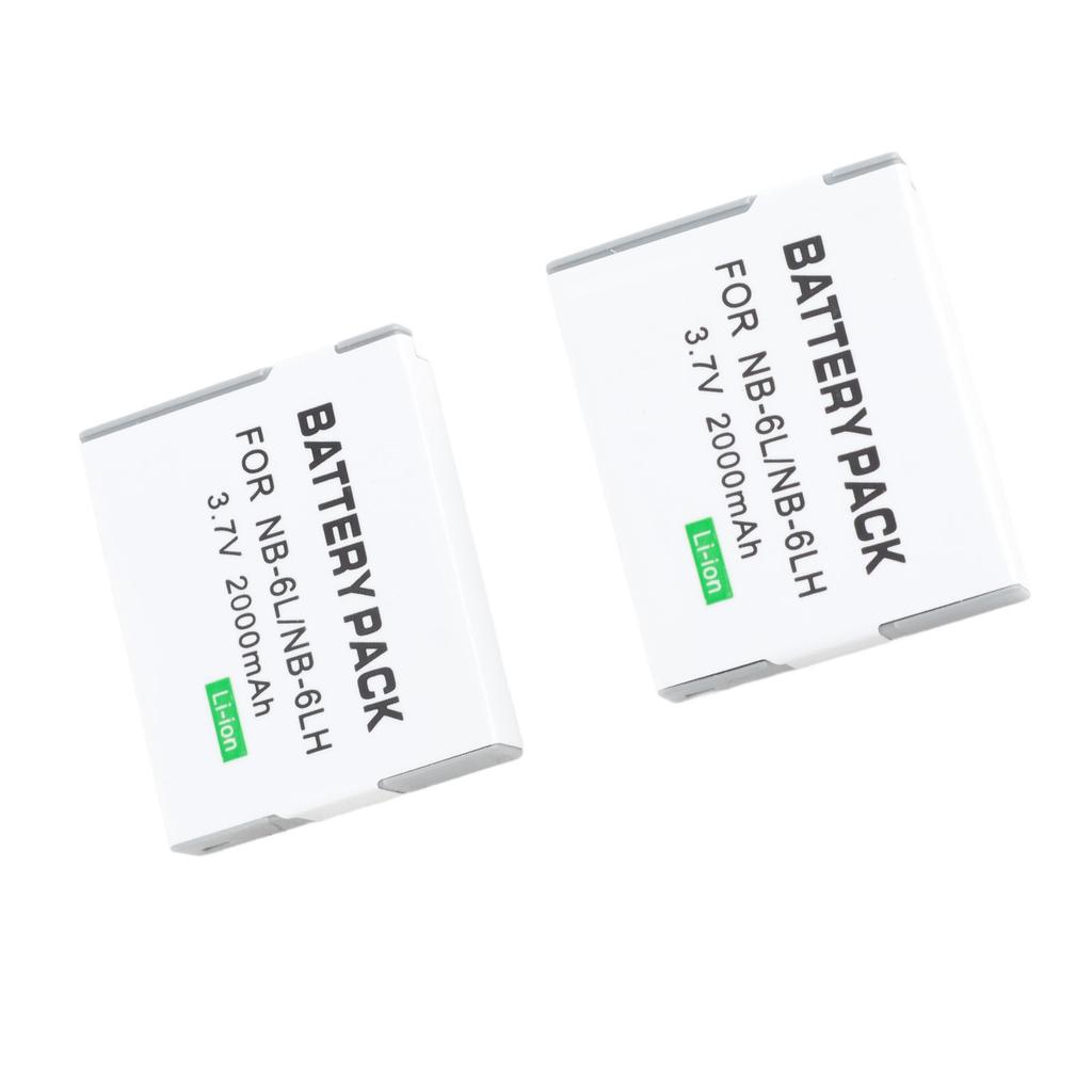 2pcs NB 6L 6LH Camera Battery Replacement 2000mAh 3.7V for Powershot SX710 HS SX520 HS SX530 HS