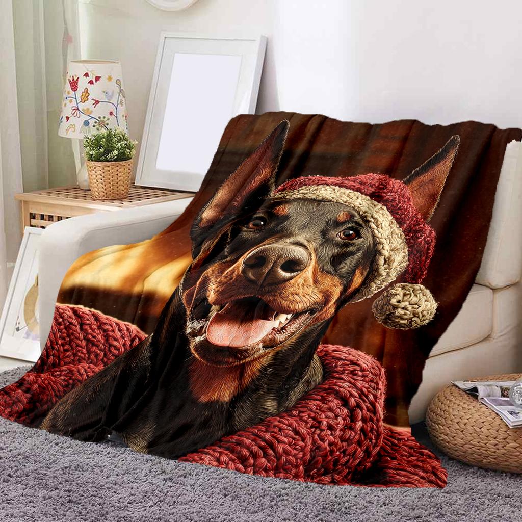 1Pc Cartoon Print Flannel Blanket, High Quality Comfortable for All Seasons, Home Decor, Warmth and Comfort, Perfect for Christmas Birthday Gift