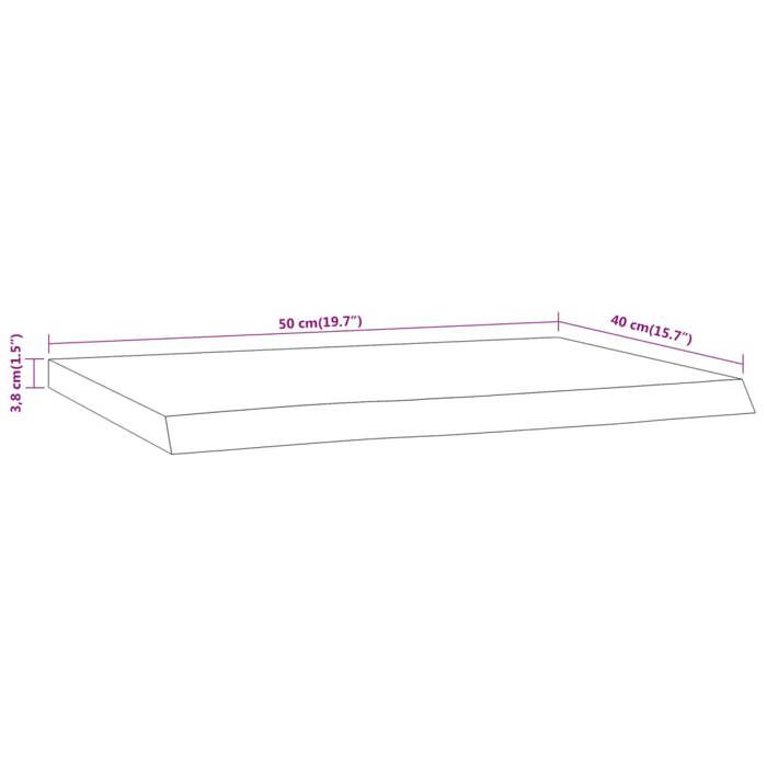 VidaXL Wall Shelf, Floating Shelf, Wall Decoration for Office Living Room, Rectangular Solid Acacia Edge 370295