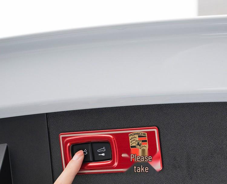 Porsche Elektrische Heckklappe Warnaufkleber