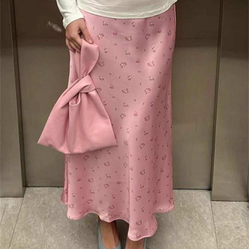 Tossy Summer Printed Fashion Long Skirt For Women High Waist Contrast Patchwork Slim Elegant Party Looks Ladies Y2k Maxi Skirt