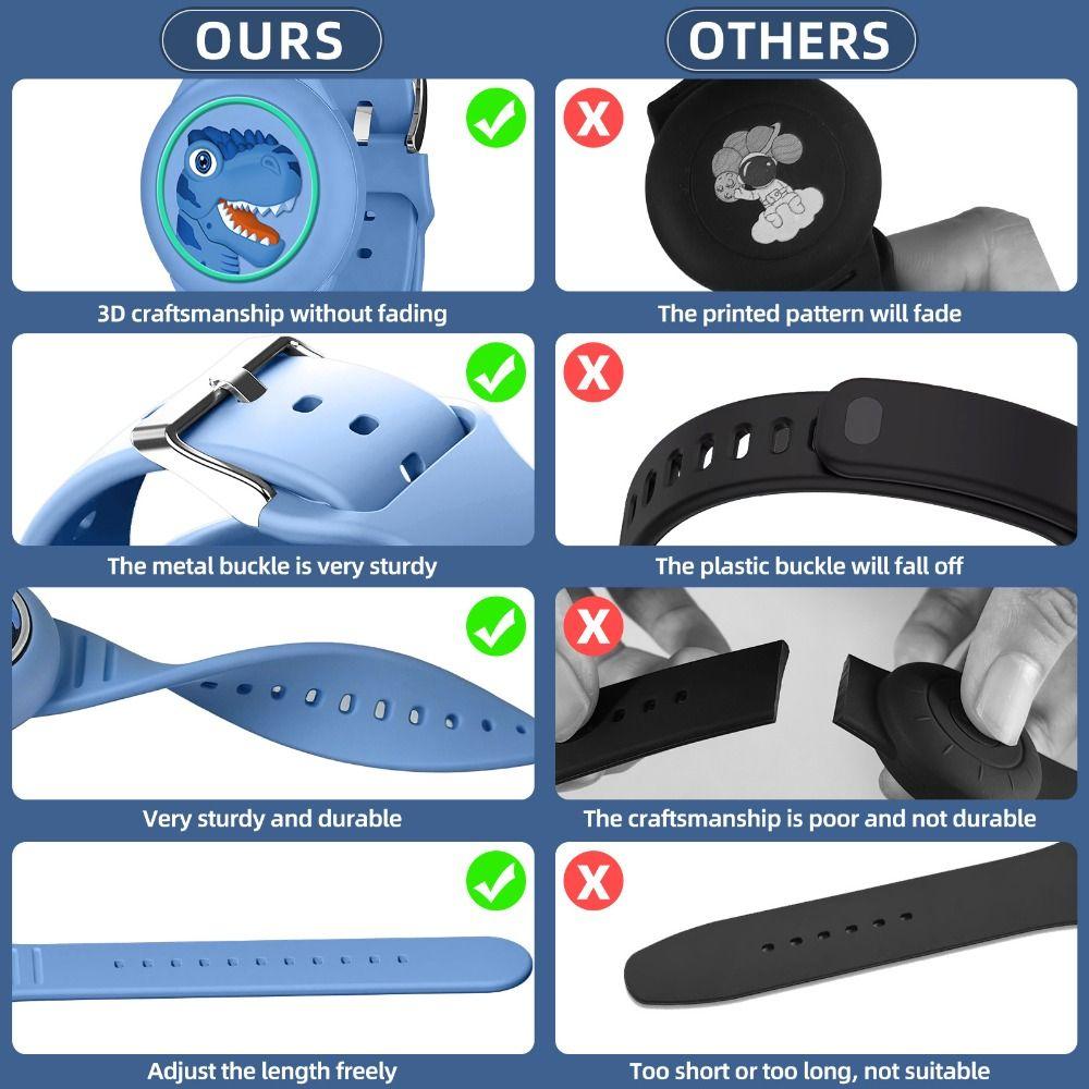 Waterproof Kids Bracelet Cartoon Tracker Holder Strap Case Bracelet for AirTag Tracker Accessories