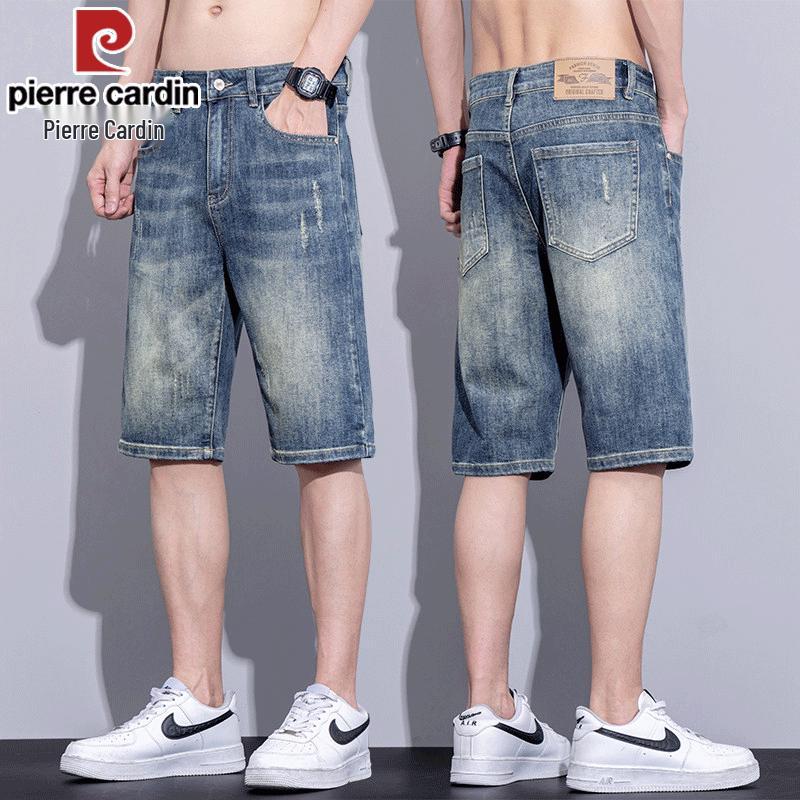 Pierre Cardin Men s Retro Loose Fit Denim Shorts 38