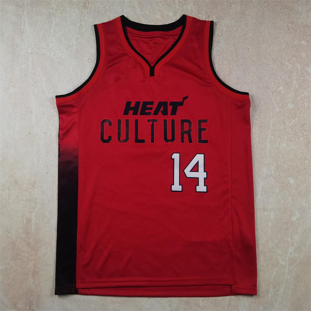 2024-25 Miami Heat City Edition Red Basketball Jersey #22 Butler, Herro, Adebayo