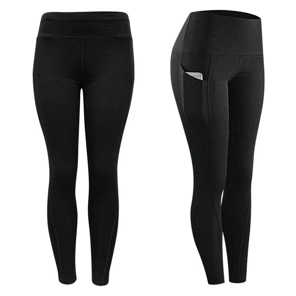 Women Workout Out Pocket Leggings Fitness Sports Running Yoga Athletic Pants