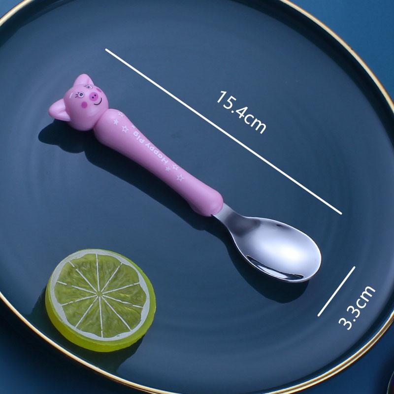 Baby Spoon Fork Gadgets Children Utensil Creative Cartoon Set 304 Stainless Steel Toddler Dinnerware Infant Feeding Portable