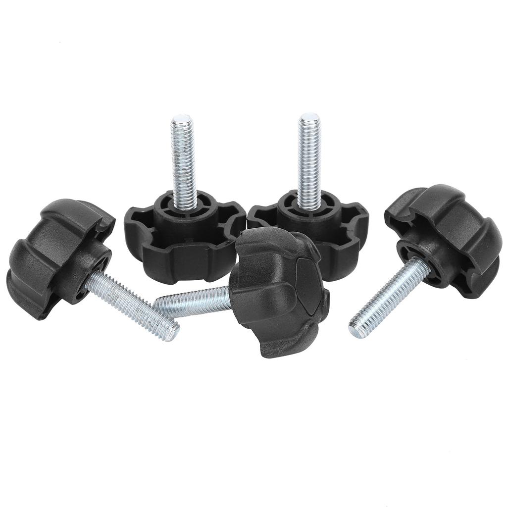 5 stk M6 25MM Plast Håndtak Tommelskrue Femspiss Stjernehode Skrue Gjenget Grep Knapp