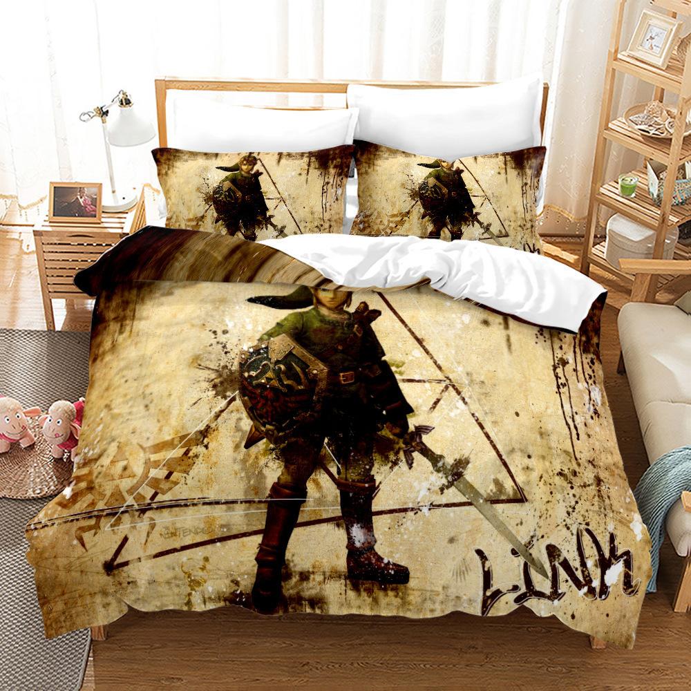 3D Digital Printing Three-Piece Quilt Cover Bedding The Legend Of Zelda