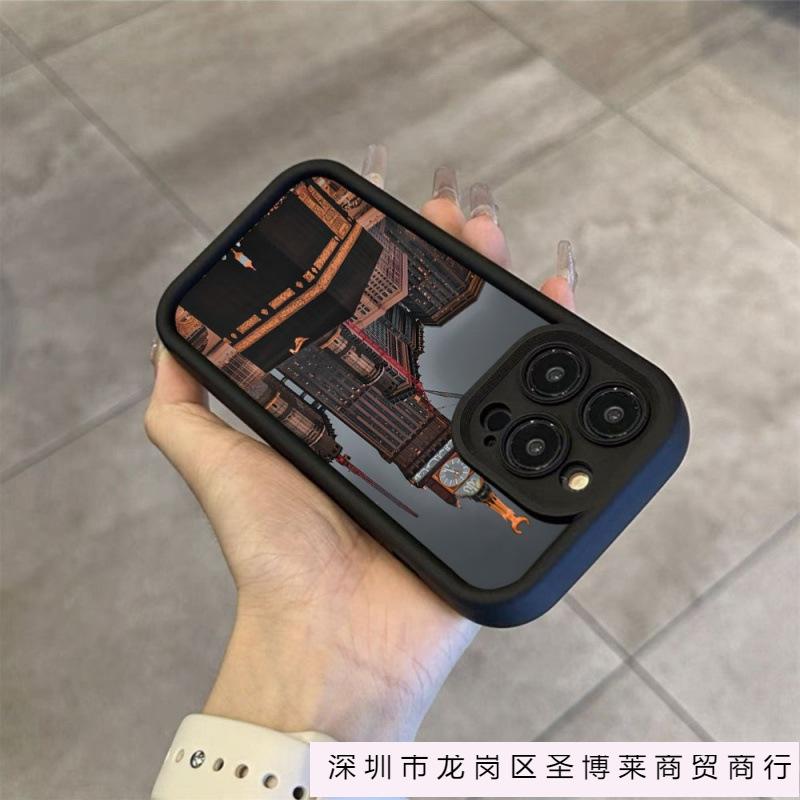 Art Building for Apple 16plus Mobile Phone Case iPhone14/15/16 Silicone 13Pro Soft 16 Anti-drop X