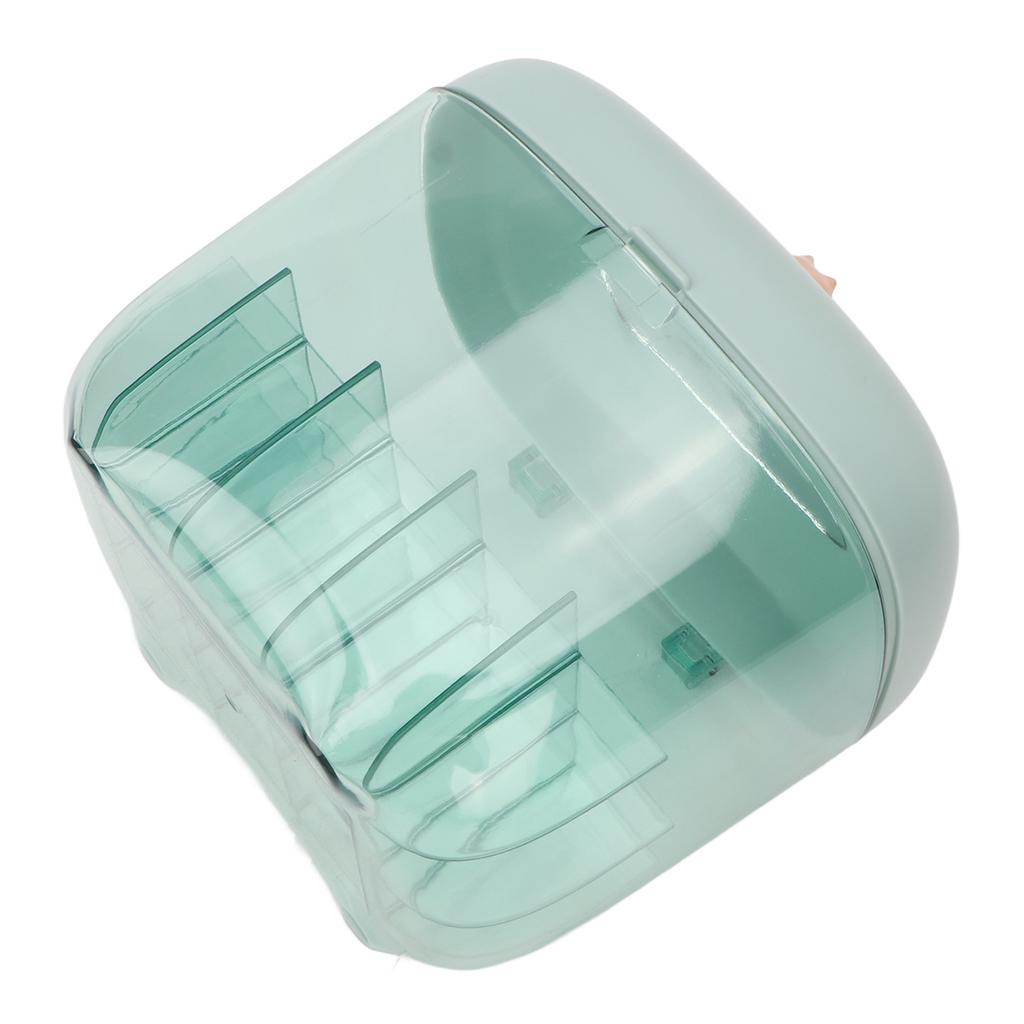 Lipstick Holder Organizer Dustproof Large Capacity Clear Display Storage Stand with Mirror for Table