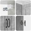 Wall Mounted Cabinet Concrete Grey 66 x 34.5 x 90 cm Engineered Wood