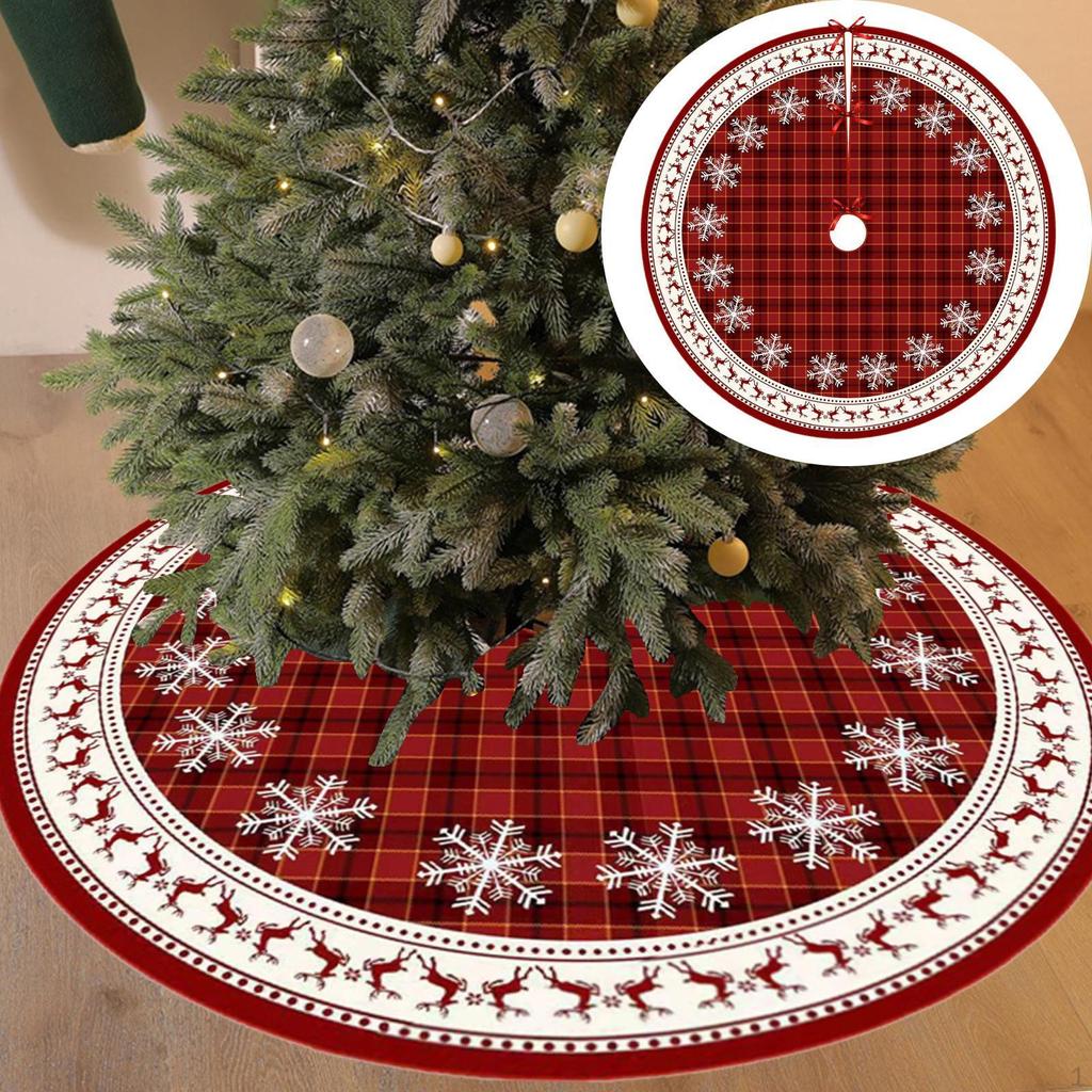 35inch Christmas Tree Skirt Xmas Gift Indoor Party Home Winter Holiday Mat