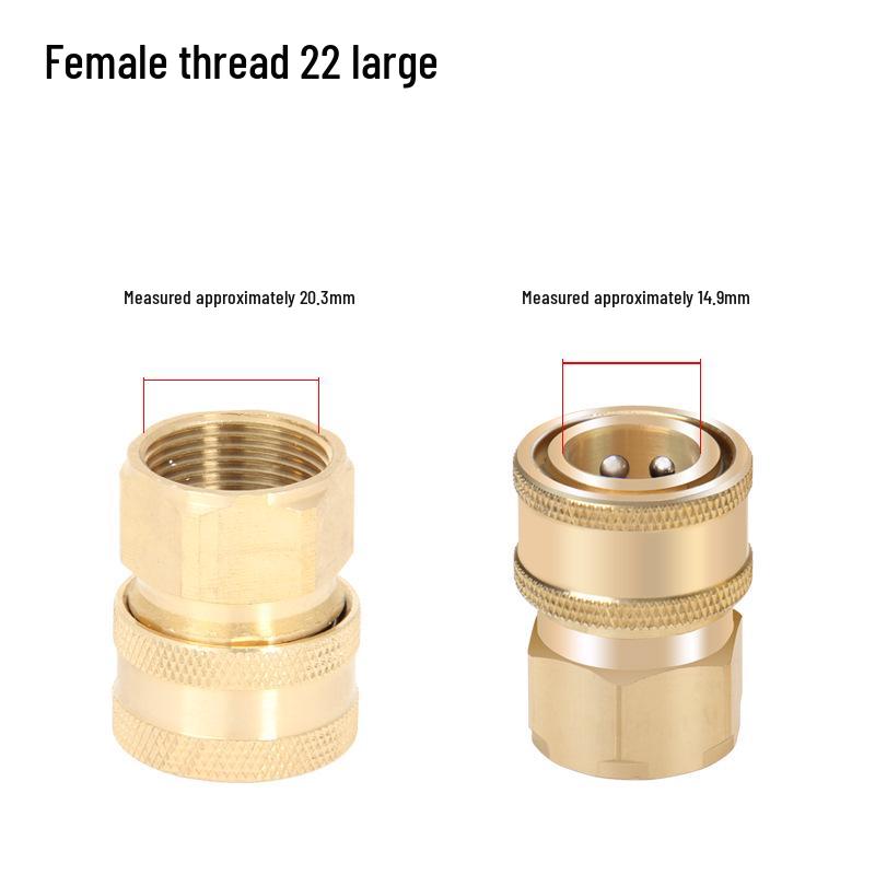 High-Pressure Copper Quick-Connect Water Hose Adapter for Car Washers