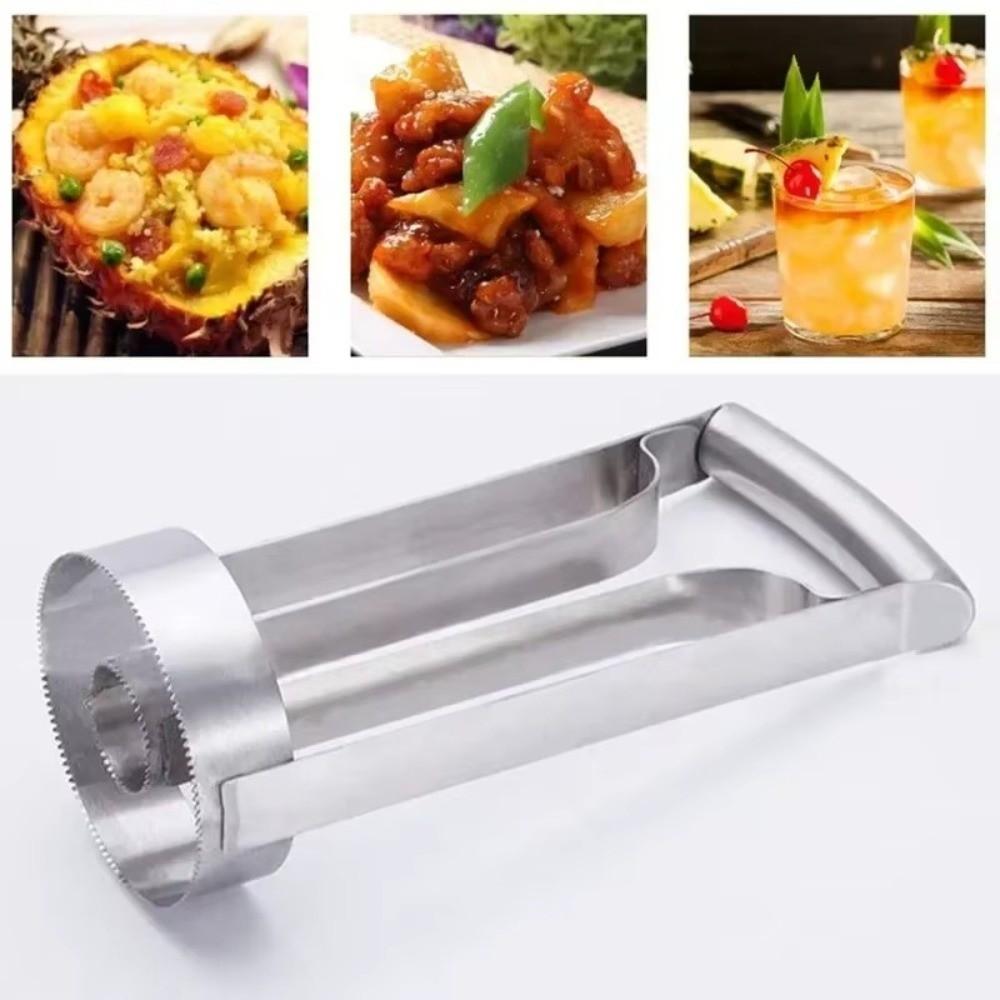 Anti Slip Handle Pineapple Cutter Stainless Steel Pineapple Knife Peeler Household Use
