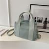 Casual Solid Color Canvas Bag Women's New Large-capacity Multi-layer Handbag Simple Tote Bag Shoulder Messenger Bag
