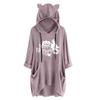 Fashion Women Casual Halloween  Print Hooded Long Sleeve Pocket Shirt Top