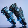 Cristiano Ronaldo's Sports Football Boots Low-top Broken Nails TF Children's and Teenagers' Black and White Training Shoes
