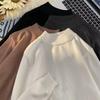 Men's Korean Style Loose Fit Knit High-Neck Long Sleeve Sweater for Autumn and Winter