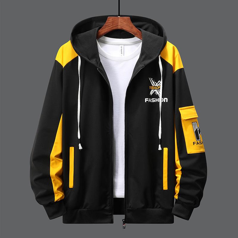 

Весенне-осенний модный тонкий кардиган с капюшоном для мальчиков-подростков, повседневный топ 5XL