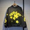 Mens Loose Fit Hoodie Hip Hop Style Printed Cotton Sweatshirt Streetwear