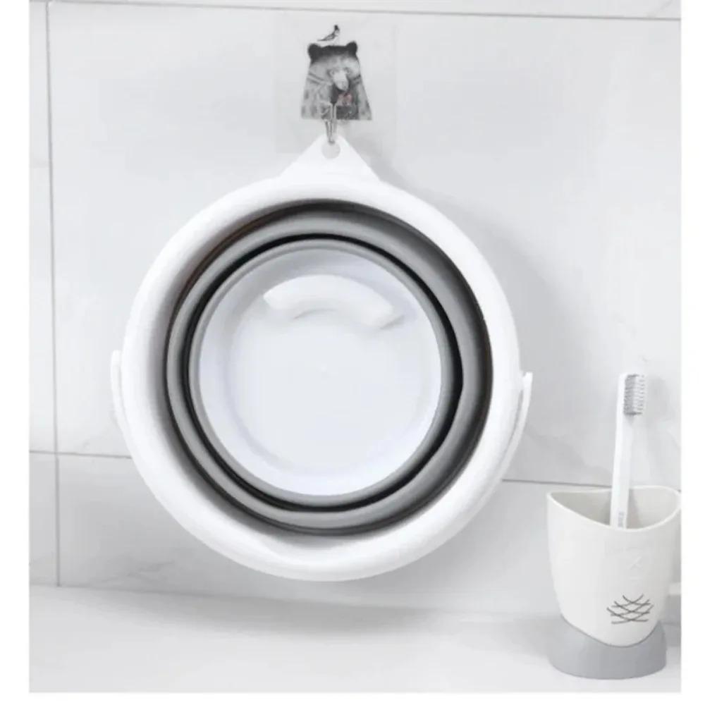 3L Collapsible Bucket Portable Folding Bucket Silicon Car Washing Bucket Outdoor Fishing Travel Camp Household Storage Buckets