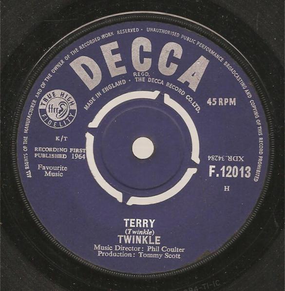 

7inch Record TWINKLE - Terry F12013 Decca 1964 UK Pop Used