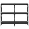 Console Table Black Oak Effect 100 X 28 X 80.5 Cm