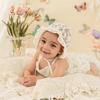 Embroidered Flower Lace Hat for Baby White Ruffle Lace Princess Cap Infant Girl Mesh Sun Hats Newborn Photography Props