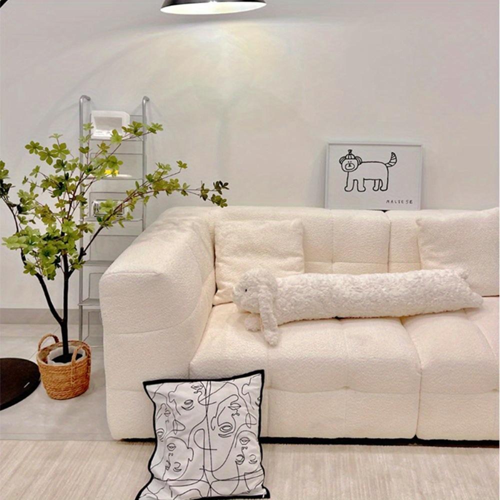 Long Rabbit Plush Pillow - Soft Leg Hugger for Bedroom & Living Room