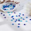 1set Glass Beads Faceted Rondelle Blue 6x5mm Hole: 1mm 500pcs/set