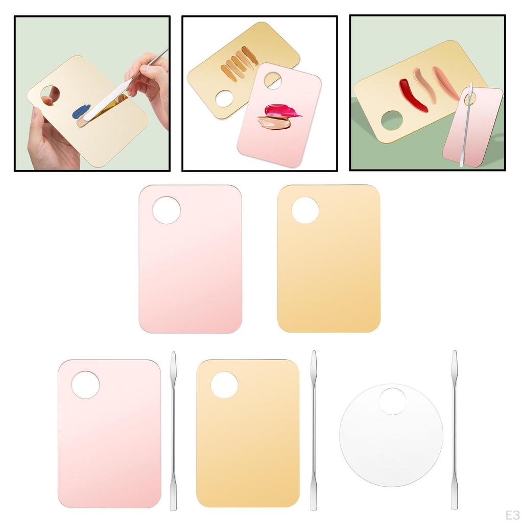 Handheld Cosmetic Makeup Mixing Palette, Nail Art Palette Lipstick Eyeshadow Blending