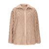 Women's Casual Zipper Knitted Stand Collar Sweater Long Sleeve Warm Coat