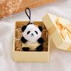 Doll Pendant, Mini Size Portable Keychain Pendant, Soft Velvet Fabric Panda Design Doll, Durable Accessory for Bags Keys Backpacks