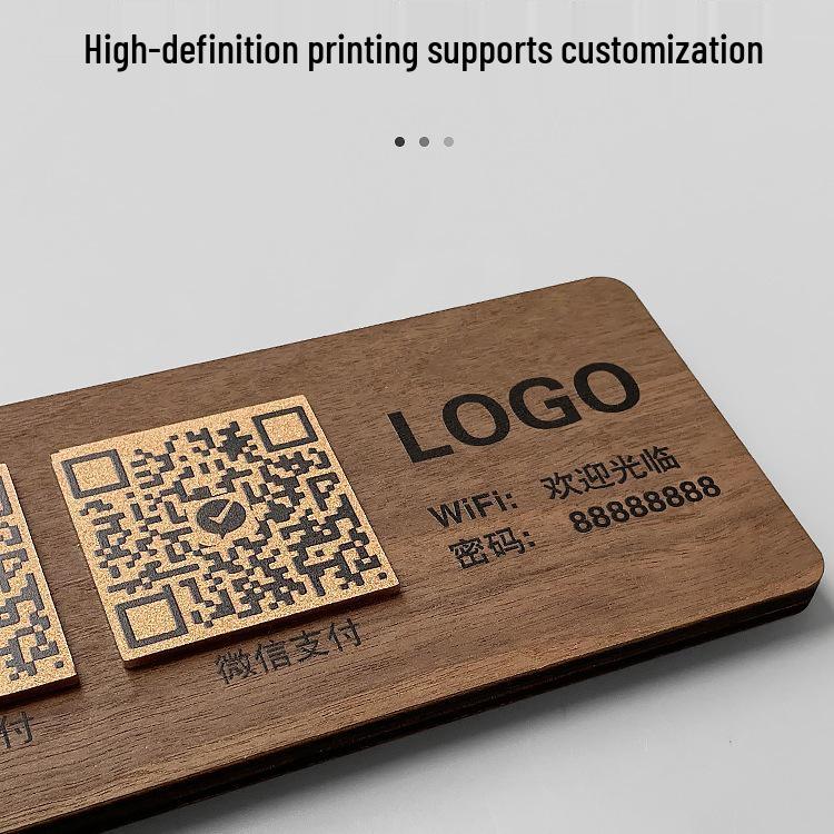 Soporte de Exhibición de Código QR Acrílico Personalizado para Pagos Alipay y WeChat