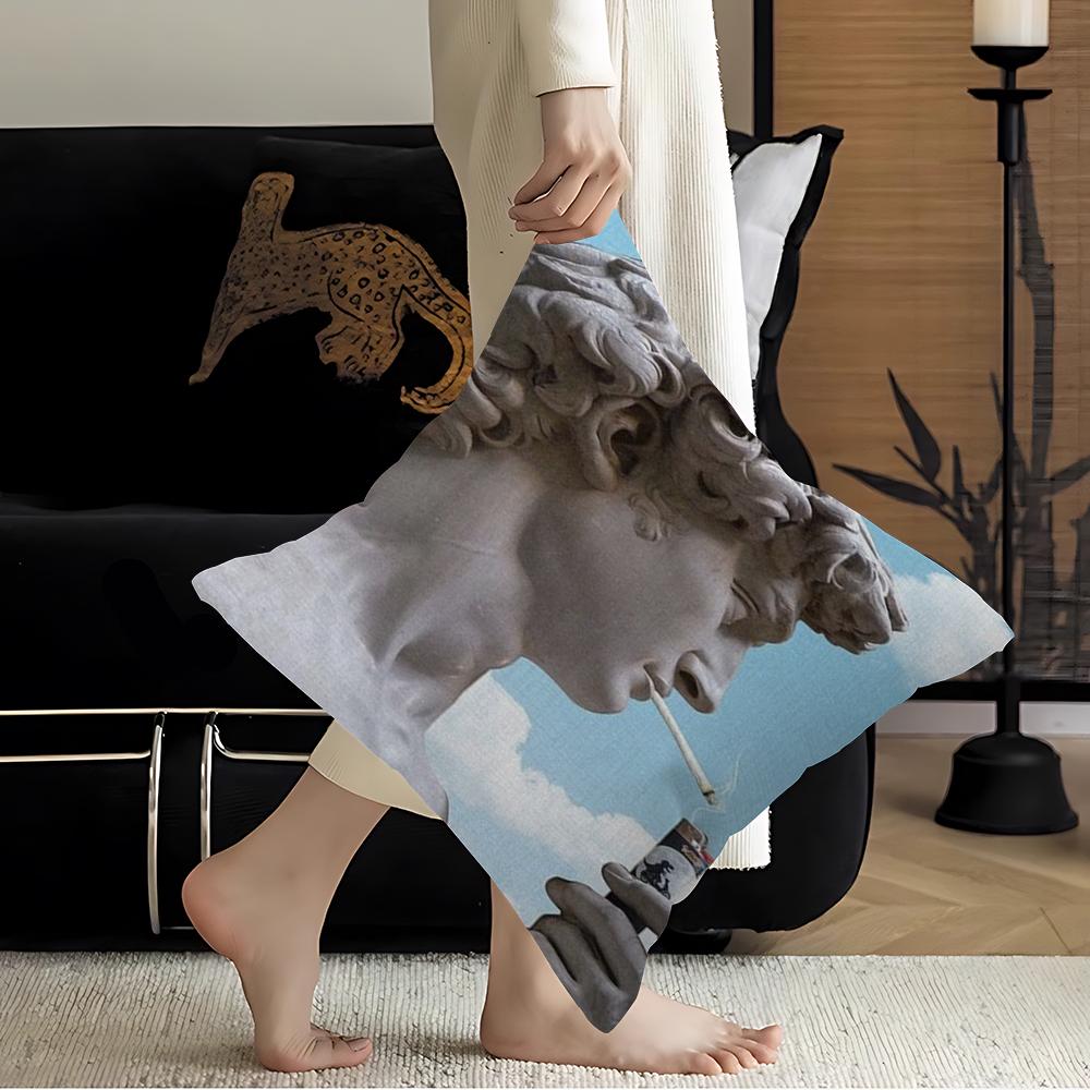 Sculpture David Popolo Art Cushion Cover Decorative Pillow Sofa Home Decor Case Pillow Cases