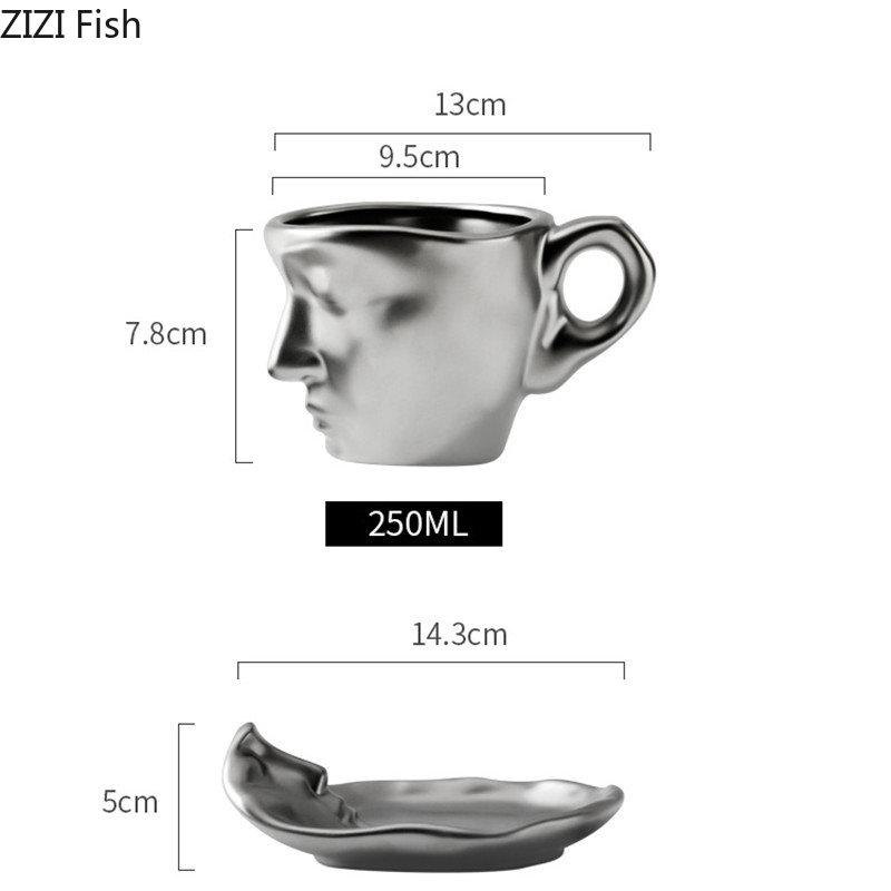 Tazza Bacio sul Viso Tazza in Ceramica Creativa Tazza Acqua Coppia Tazza Caffè Tè Pomeridiano Set Tazze Set Bere Ufficio Casa Regalo Amico