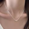VENTFILLE Naszyjnik z geometrycznym koralikiem ze srebra próby 925 dla kobiet i dziewcząt Koreański design Wszechstronny Choker Biżuteria Dropshipping Hurtownia