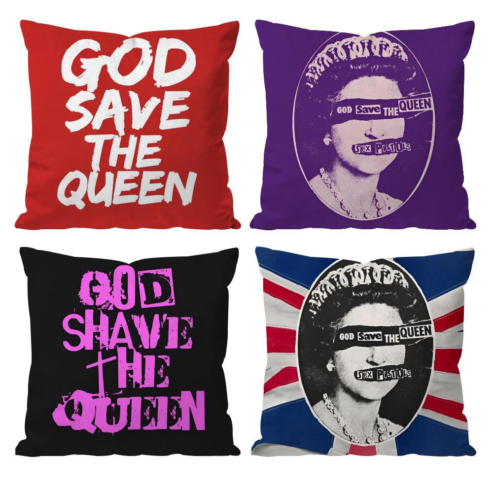S-Save the Q-Queen Fashion Cushion Cover Pattern Printed Pillowcase for Living Room Sofa Cushion Cover & Bedroom Decor