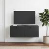 Wall Mounted TV Cabinet 78.5 X 31 X 30 Cm Black