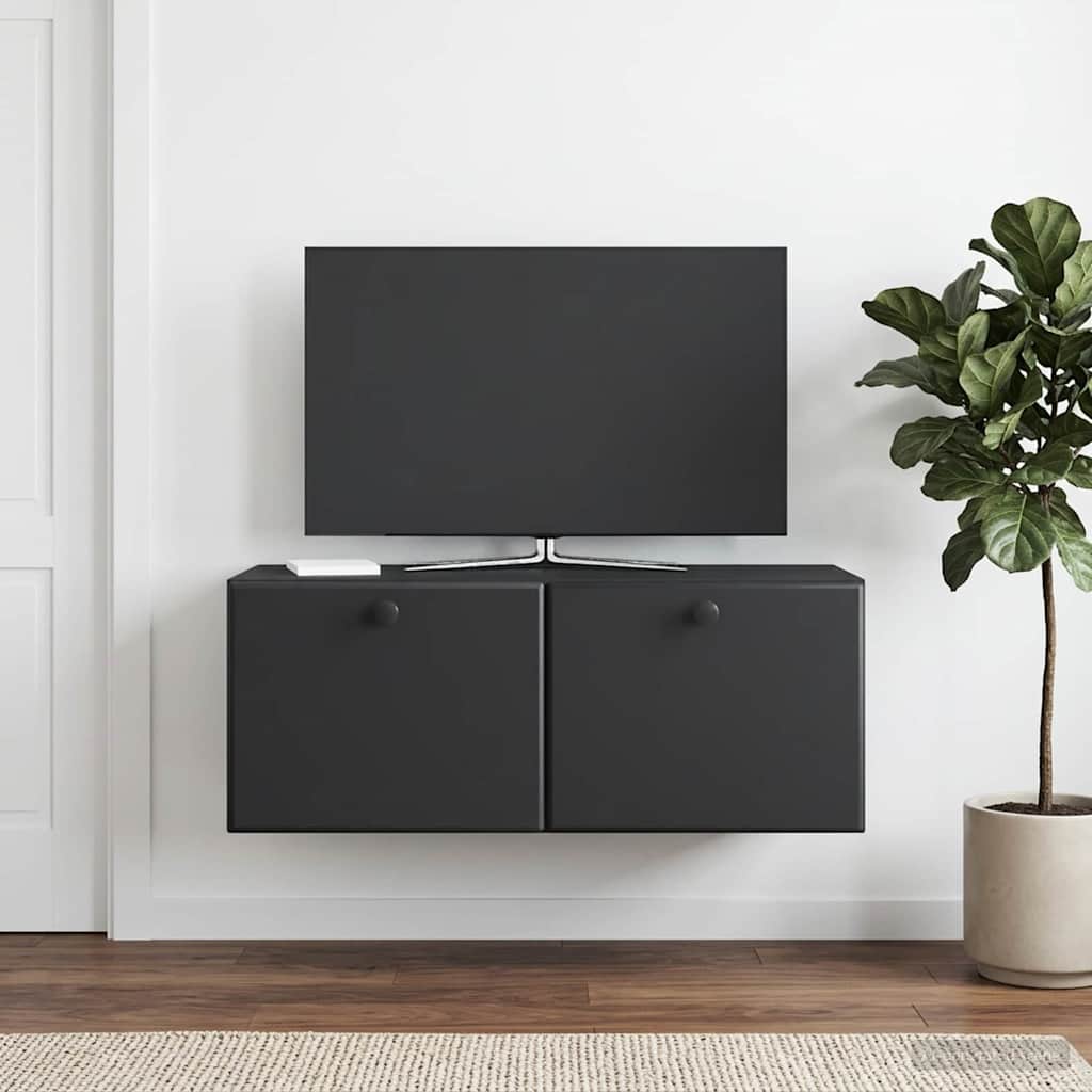 Wall Mounted TV Cabinet 78.5 X 31 X 30 Cm Black