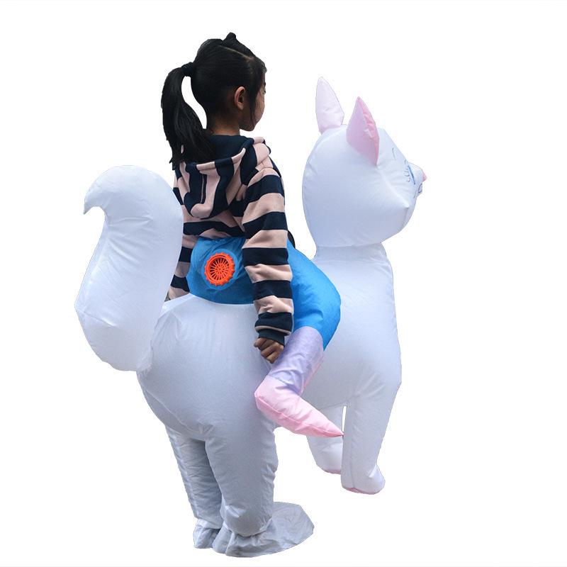 Christmas Cartoon Cat Inflatable Riding Costume for Parties and Performances