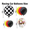 Racing Birthday Balloons Arch Drag Party Balloons Red Black Yellow Car Race Theme, Black And White Checkered Balloons