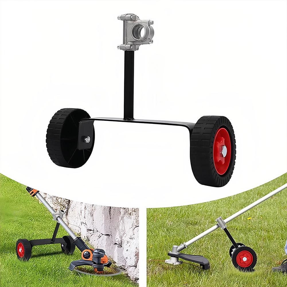 Adjustable Lawn Mower Support Wheel Kit Fits 26/28mm Tube Effortless Rolling Grass Cutter Auxiliary Wheel Tool Accessory