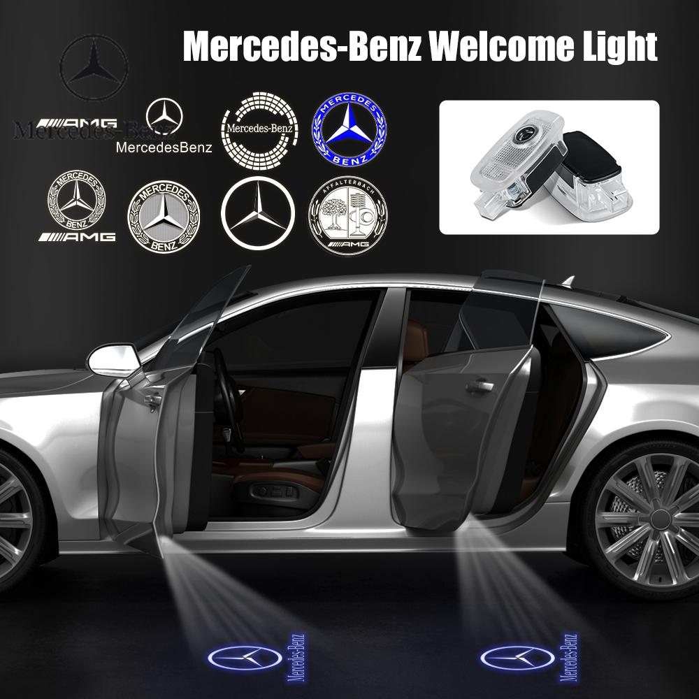 C200 E300 2026 Hot 4pcs LED Badge Car Door Welcome Light for Mercedes-Benz S Class W221 2005 2006 2007 2008 2009 2010 2011 2012