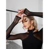 Latin Dance Criss-Cross Back Long Sleeve Leotard with Chest Pad - Women's Style for Southeast Asia, Europe & America.