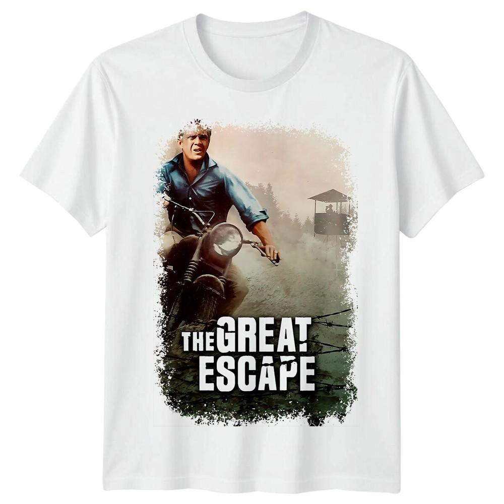 The Great Escape 1963 Movie Poster Inspired Tshirt Retro 60s Tee Unisex
