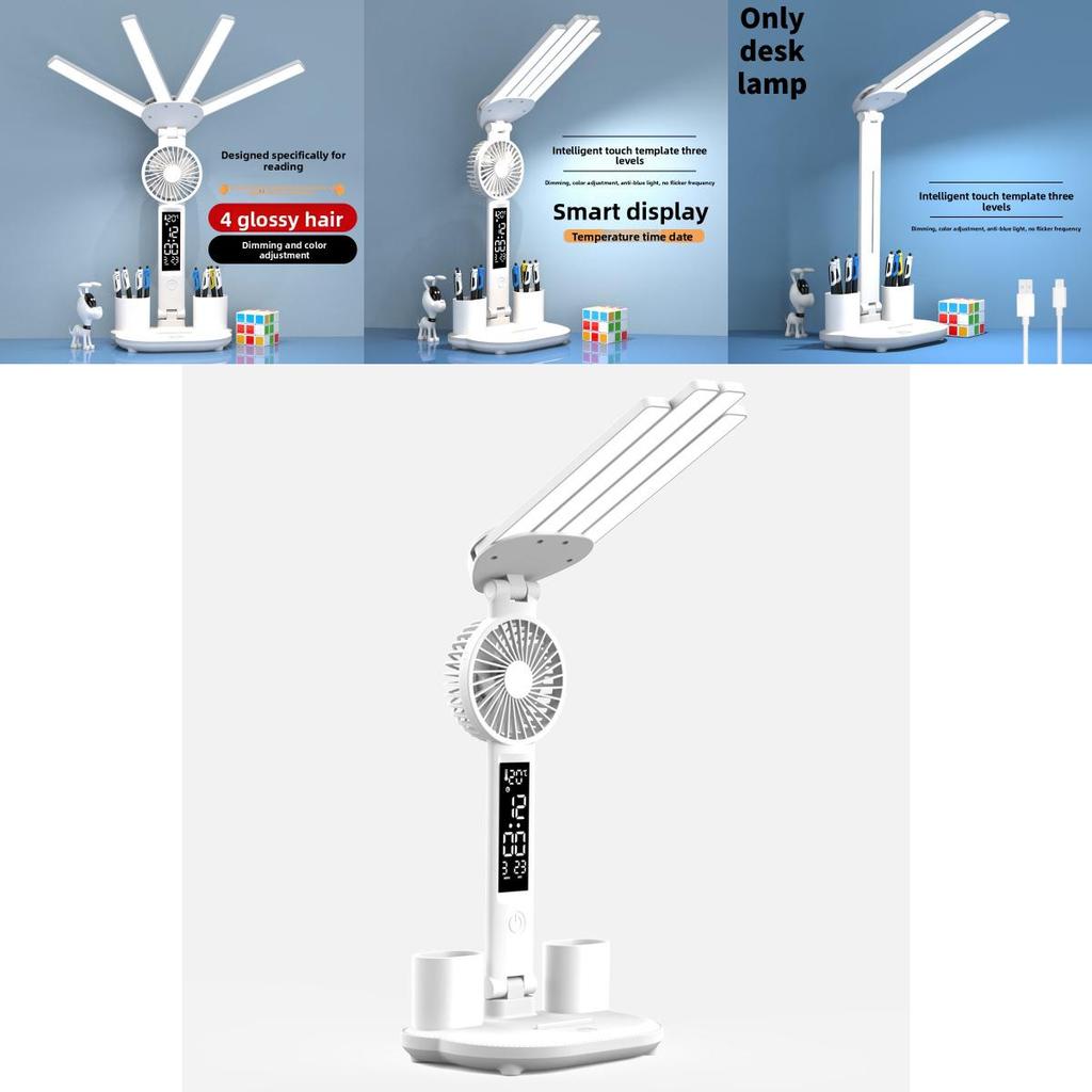 Led Desk Lamp For Students With Touch Dimming And Night Light For Bedroom Study Room