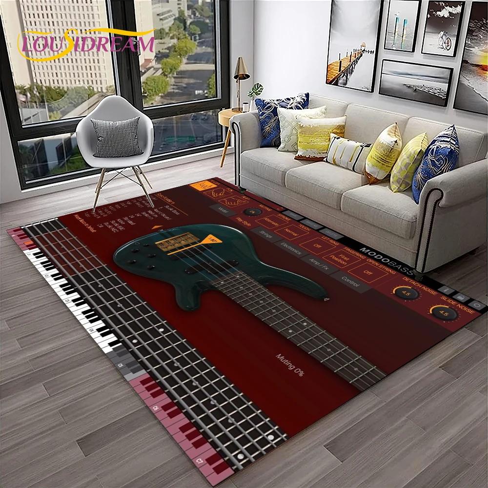 Müzik Temel Gitar Akor Teorisi Tablosu Piyano Halı Halı Ev Oturma Odası Yatak Odası Kanepe Paspas Dekor, Çocuk Alan Kilim kaymaz Mat