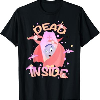 Cute Bat Monster Dracula Dead Inside Halloween Novelty T-Shirt