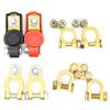 2Pcs Car Battery Terminal Wire Cable Clamp Top Quick Post Terminal Positive & Negative Electric Connector Clamps Auto Accessorie